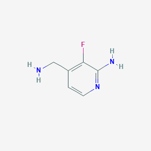 molecular formula C6H8FN3 B2825747 4-(Aminomethyl)-3-fluoropyridin-2-amine CAS No. 1599276-91-1