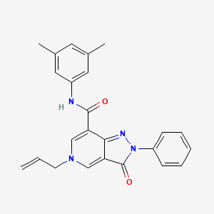 molecular formula C24H22N4O2 B2825754 5-allyl-N-(3,5-dimethylphenyl)-3-oxo-2-phenyl-3,5-dihydro-2H-pyrazolo[4,3-c]pyridine-7-carboxamide CAS No. 921506-93-6
