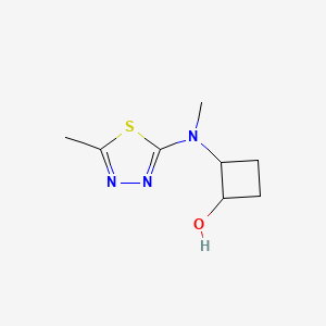 molecular formula C8H13N3OS B2825762 2-[甲基(5-甲基-1,3,4-噻二唑-2-基)氨基]环丁醇 CAS No. 2198912-39-7