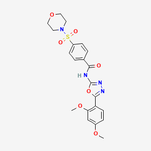 molecular formula C21H22N4O7S B2825764 N-(5-(2,4-dimethoxyphenyl)-1,3,4-oxadiazol-2-yl)-4-(morpholinosulfonyl)benzamide CAS No. 533870-33-6