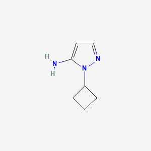 molecular formula C7H11N3 B2825772 1-Cyclobutyl-1H-pyrazol-5-amine CAS No. 497947-61-2