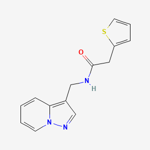 N-(pyrazolo[1,5-a]pyridin-3-ylmethyl)-2-(thiophen-2-yl)acetamide