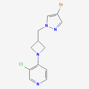 4-{3-[(4-bromo-1H-pyrazol-1-yl)methyl]azetidin-1-yl}-3-chloropyridine