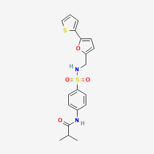 N-(4-(N-((5-(thiophen-2-yl)furan-2-yl)methyl)sulfamoyl)phenyl)isobutyramide