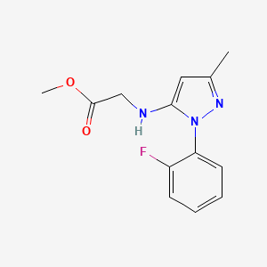 Methyl 2-[[2-(2-fluorophenyl)-5-methylpyrazol-3-yl]amino]acetate