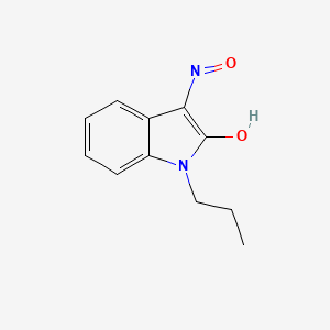 molecular formula C11H12N2O2 B2825811 3-Hydroxyimino-1-propylindol-2-one CAS No. 571155-37-8