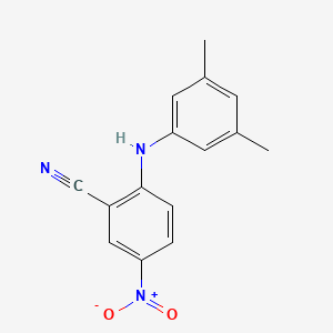 molecular formula C15H13N3O2 B2825813 2-[(3,5-Dimethylphenyl)amino]-5-nitrobenzonitrile CAS No. 876556-20-6