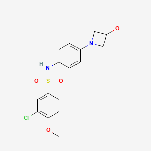 3-chloro-4-methoxy-N-(4-(3-methoxyazetidin-1-yl)phenyl)benzenesulfonamide