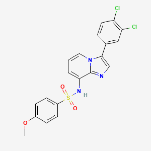 N-[3-(3,4-dichlorophenyl)imidazo[1,2-a]pyridin-8-yl]-4-methoxybenzenesulfonamide