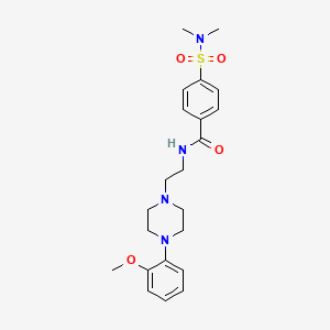 molecular formula C22H30N4O4S B2825821 4-(N,N-二甲基磺酰)-N-(2-(4-(2-甲氧基苯基)哌嗪-1-基)乙基)苯甲酰胺 CAS No. 1049469-74-0