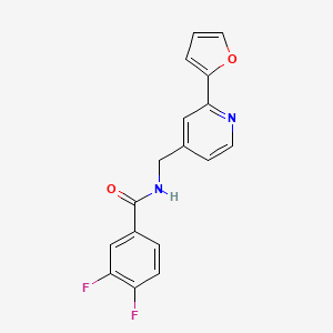 molecular formula C17H12F2N2O2 B2825828 3,4-二氟-N-((2-(呋喃-2-基)吡啶-4-基甲基)苯甲酰胺 CAS No. 2034438-41-8