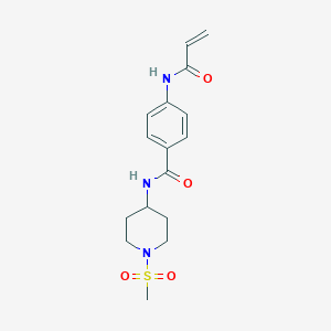 N-(1-Methylsulfonylpiperidin-4-yl)-4-(prop-2-enoylamino)benzamide