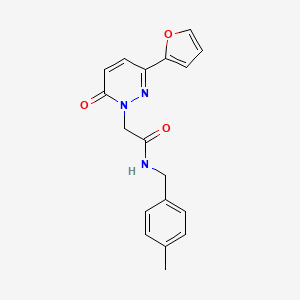 2-(3-(furan-2-yl)-6-oxopyridazin-1(6H)-yl)-N-(4-methylbenzyl)acetamide