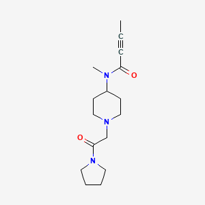 N-Methyl-N-[1-(2-oxo-2-pyrrolidin-1-ylethyl)piperidin-4-yl]but-2-ynamide