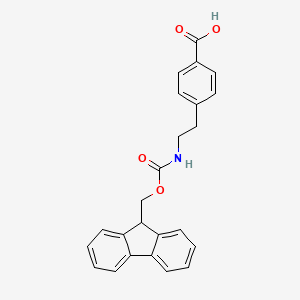 molecular formula C24H21NO4 B2825844 4-(Fmoc-2-aminoethyl)-benzoic acid CAS No. 203453-80-9