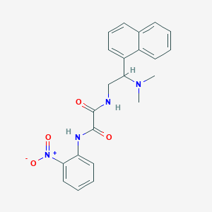 molecular formula C22H22N4O4 B2825847 N1-(2-(二甲基氨基)-2-(萘-1-基)乙基)-N2-(2-硝基苯基)草酰胺 CAS No. 941933-58-0