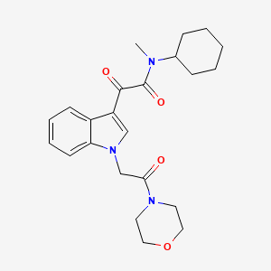 N-cyclohexyl-N-methyl-2-(1-(2-morpholino-2-oxoethyl)-1H-indol-3-yl)-2-oxoacetamide