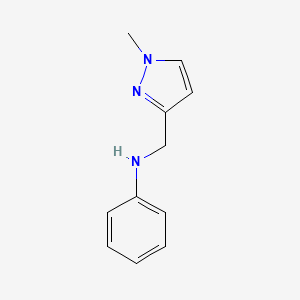 molecular formula C11H13N3 B2825856 N-((1-甲基-1H-吡唑-3-基)甲基)苯胺 CAS No. 1006449-83-7