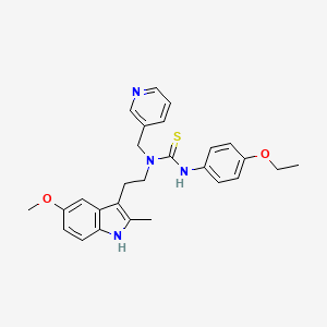 3-(4-ethoxyphenyl)-1-(2-(5-methoxy-2-methyl-1H-indol-3-yl)ethyl)-1-(pyridin-3-ylmethyl)thiourea