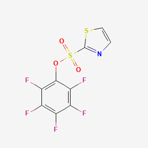 molecular formula C9H2F5NO3S2 B2825865 Pentafluorophenyl 1,3-thiazole-2-sulfonate CAS No. 1421601-80-0