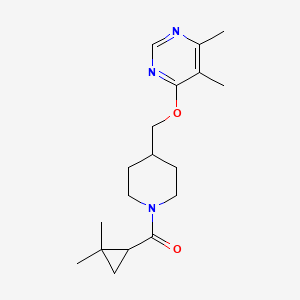(2,2-Dimethylcyclopropyl)(4-(((5,6-dimethylpyrimidin-4-yl)oxy)methyl)piperidin-1-yl)methanone