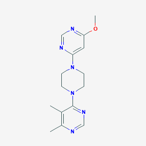 molecular formula C15H20N6O B2825872 4-[4-(6-Methoxypyrimidin-4-yl)piperazin-1-yl]-5,6-dimethylpyrimidine CAS No. 2415471-90-6