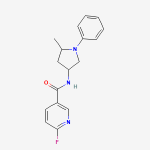6-Fluoro-N-(5-methyl-1-phenylpyrrolidin-3-YL)pyridine-3-carboxamide
