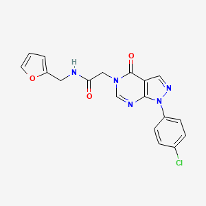 2-[1-(4-chlorophenyl)-4-oxopyrazolo[3,4-d]pyrimidin-5-yl]-N-(furan-2-ylmethyl)acetamide
