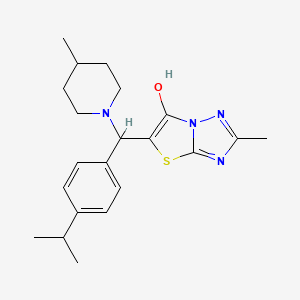 5-((4-Isopropylphenyl)(4-methylpiperidin-1-yl)methyl)-2-methylthiazolo[3,2-b][1,2,4]triazol-6-ol