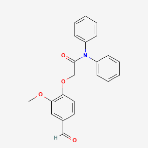molecular formula C22H19NO4 B2825906 2-(4-formyl-2-methoxyphenoxy)-N,N-diphenylacetamide CAS No. 247592-95-6