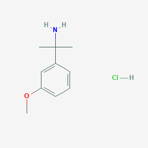 molecular formula C10H16ClNO B2825907 2-(3-Methoxyphenyl)propan-2-amine hydrochloride CAS No. 109138-28-5; 1322200-79-2