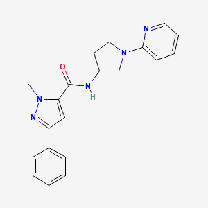 1-methyl-3-phenyl-N-(1-(pyridin-2-yl)pyrrolidin-3-yl)-1H-pyrazole-5-carboxamide