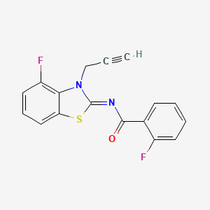 molecular formula C17H10F2N2OS B2825918 (Z)-2-fluoro-N-(4-fluoro-3-(prop-2-yn-1-yl)benzo[d]thiazol-2(3H)-ylidene)benzamide CAS No. 865248-99-3