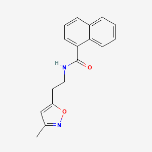 molecular formula C17H16N2O2 B2825920 N-(2-(3-methylisoxazol-5-yl)ethyl)-1-naphthamide CAS No. 1396845-23-0