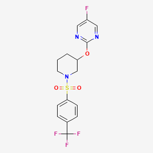 5-Fluoro-2-((1-((4-(trifluoromethyl)phenyl)sulfonyl)piperidin-3-yl)oxy)pyrimidine