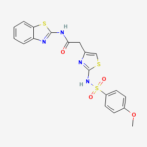 N-[(2E)-1,3-benzothiazol-2(3H)-ylidene]-2-(2-{[(4-methoxyphenyl)sulfonyl]amino}-1,3-thiazol-4-yl)acetamide