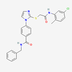 N-benzyl-4-(2-((2-((5-chloro-2-methylphenyl)amino)-2-oxoethyl)thio)-1H-imidazol-1-yl)benzamide
