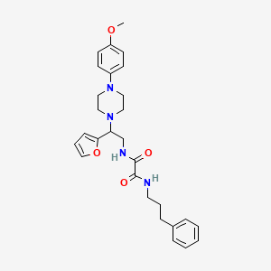 molecular formula C28H34N4O4 B2825938 N1-(2-(furan-2-yl)-2-(4-(4-methoxyphenyl)piperazin-1-yl)ethyl)-N2-(3-phenylpropyl)oxalamide CAS No. 877633-94-8