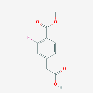 molecular formula C10H9FO4 B2825946 2-[3-氟-4-(甲氧基羰基)苯基]乙酸 CAS No. 1324054-60-5