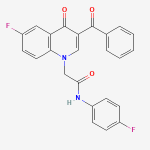 2-(3-benzoyl-6-fluoro-4-oxoquinolin-1(4H)-yl)-N-(4-fluorophenyl)acetamide