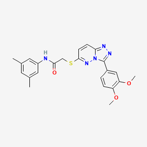 molecular formula C23H23N5O3S B2825953 2-((3-(3,4-二甲氧基苯基)-[1,2,4]三唑并[4,3-b]吡啶-6-基)硫)-N-(3,5-二甲基苯基)乙酰胺 CAS No. 852437-40-2