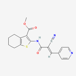 (E)-methyl 2-(2-cyano-3-(pyridin-4-yl)acrylamido)-4,5,6,7-tetrahydrobenzo[b]thiophene-3-carboxylate