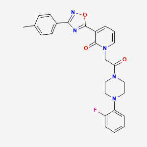 1-{2-[4-(2-fluorophenyl)piperazin-1-yl]-2-oxoethyl}-3-[3-(4-methylphenyl)-1,2,4-oxadiazol-5-yl]pyridin-2(1H)-one