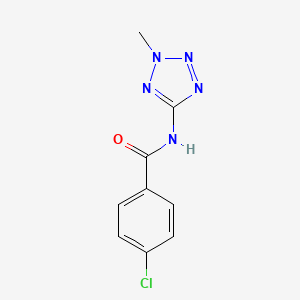 molecular formula C9H8ClN5O B2825971 4-chloro-N-(2-methyl-2H-tetrazol-5-yl)benzamide CAS No. 679824-05-6