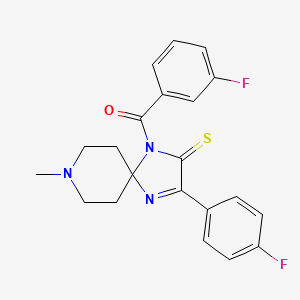 1-(3-Fluorobenzoyl)-3-(4-fluorophenyl)-8-methyl-1,4,8-triazaspiro[4.5]dec-3-ene-2-thione