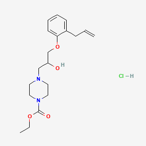 molecular formula C19H29ClN2O4 B2825982 Ethyl 4-[3-(2-allylphenoxy)-2-hydroxypropyl]piperazine-1-carboxylate CAS No. 473804-59-0
