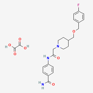 4-(2-(4-(((4-Fluorobenzyl)oxy)methyl)piperidin-1-yl)acetamido)benzamide oxalate