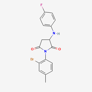 1-(2-Bromo-4-methylphenyl)-3-[(4-fluorophenyl)amino]pyrrolidine-2,5-dione