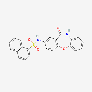 molecular formula C23H16N2O4S B2826014 N-(11-oxo-10,11-dihydrodibenzo[b,f][1,4]oxazepin-2-yl)naphthalene-1-sulfonamide CAS No. 922062-94-0