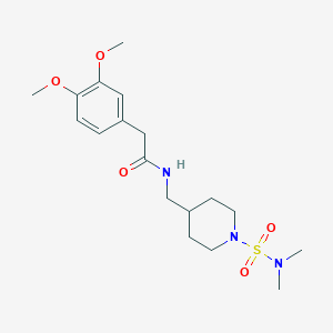 2-(3,4-dimethoxyphenyl)-N-((1-(N,N-dimethylsulfamoyl)piperidin-4-yl)methyl)acetamide